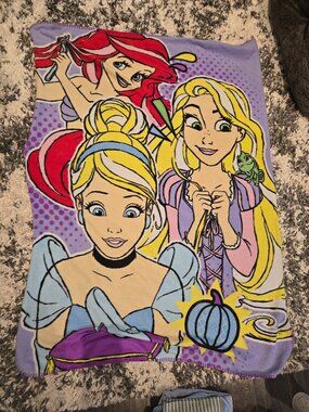 Disney Princesses Fleece Throw Blanket | OS | Purple Multi